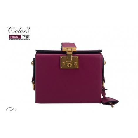 Eldora Genuine Leather Shoulder Bag Purple 76435