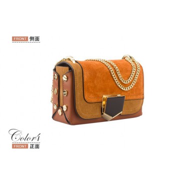 Eldora Genuine Leather Shoulder Bag Brown 76439
