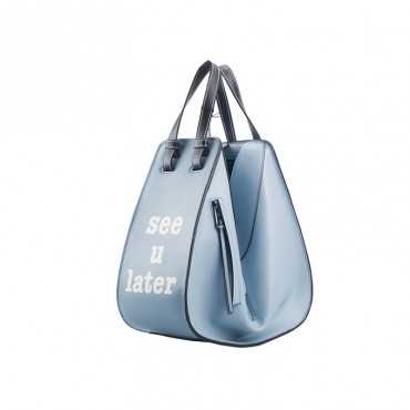 Eldora Genuine Leather Tote Bag Blue 76443