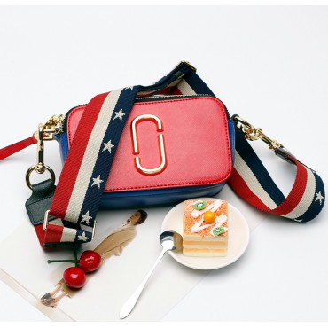 Eldora Genuine Leather Shoulder Bag with Decoration Pattern Red 76448