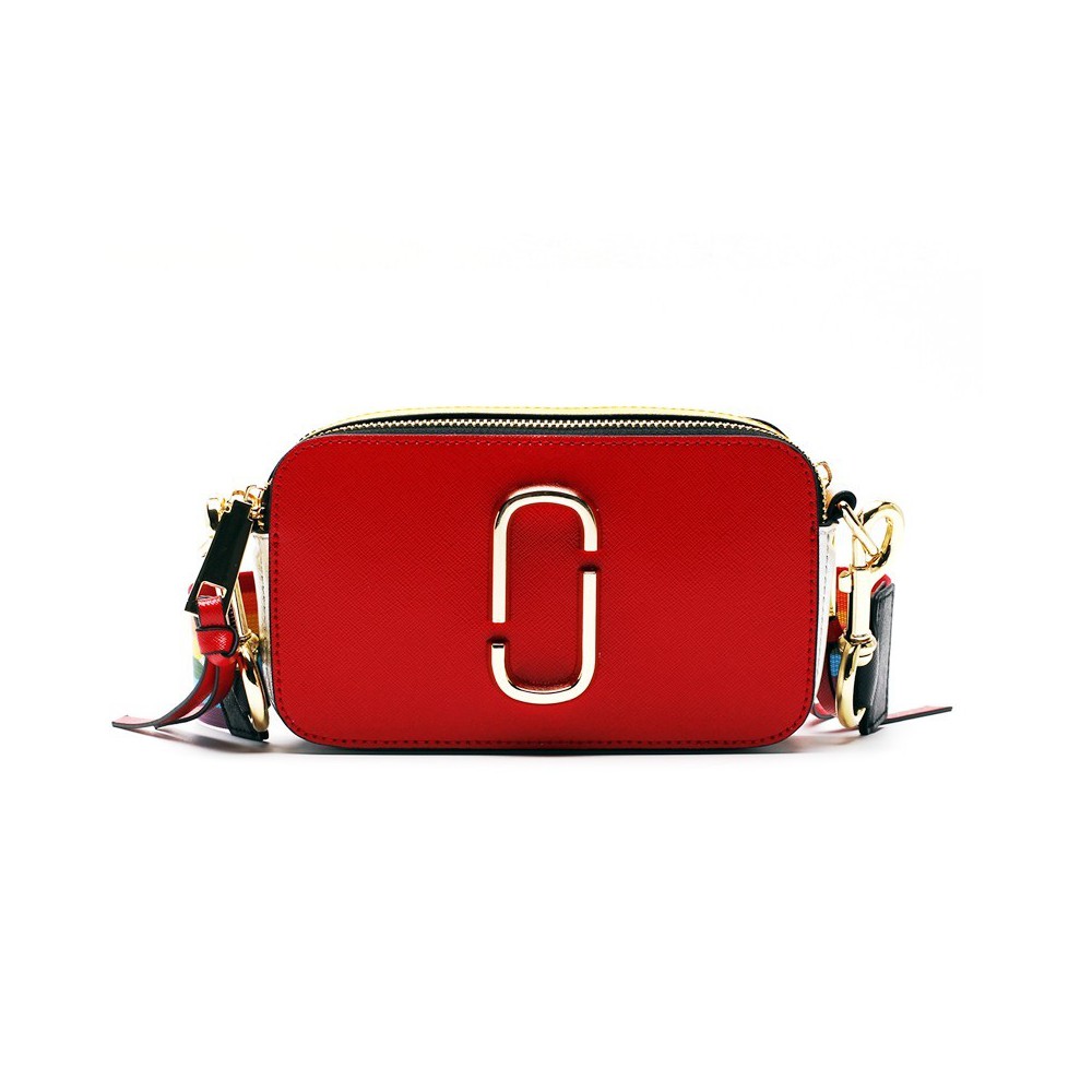 Eldora Genuine Leather Shoulder Bag with Decoration Pattern Red 76448