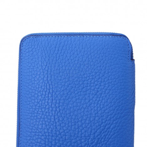 Rosaire « Helene » Women's Zipper Wallet made of Togo Leather in Blue Color 15986