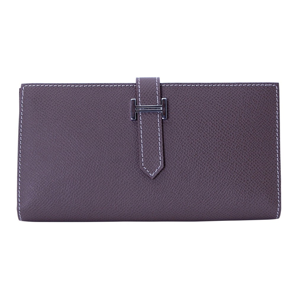 Rosaire « Catherine » Women's Epsom Leather Wallet Elephant Gray Color 15984