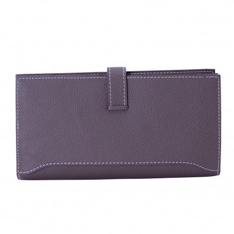 Rosaire « Catherine » Women's Epsom Leather Wallet Elephant Gray Color 15984