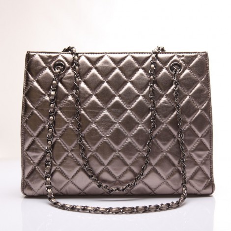 Marceau Genuine Leather Shoulder Bag Silver 75113