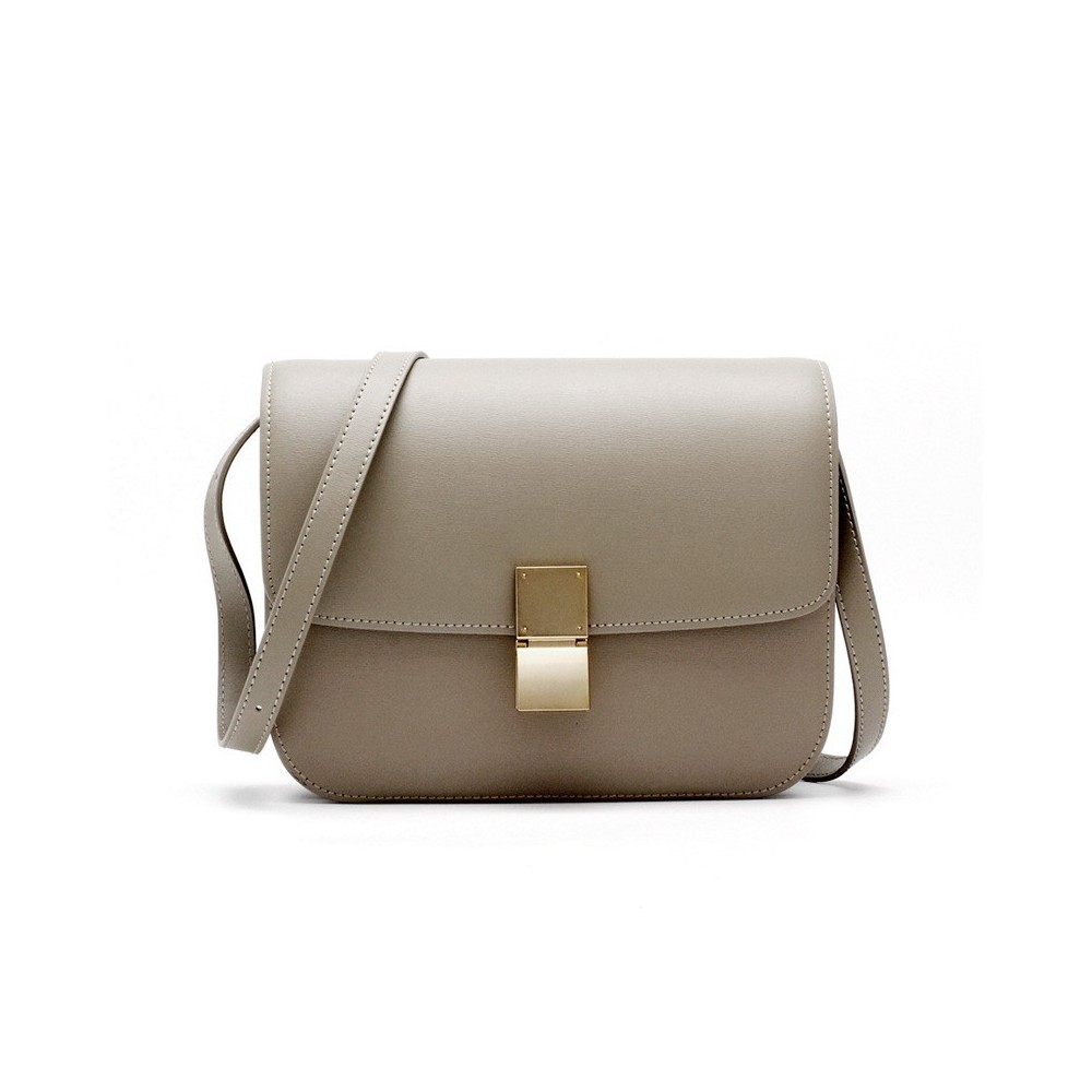 Rosaire « Lorie » Flap Bag Cow Leather Gray  77103