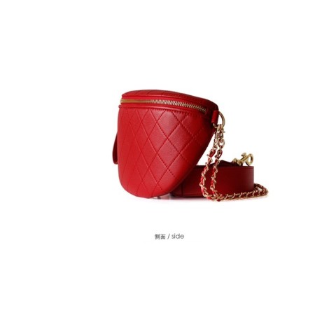 Eldora Genuine Cow Leather Shoulder Bag Red 77116