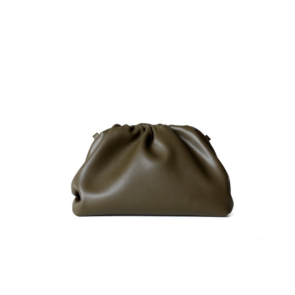 Eldora Genuine Cow Leather Clutch Bag Green 77117