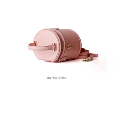 Eldora Genuine Cow Leather Bucket Bag  Pink 77118