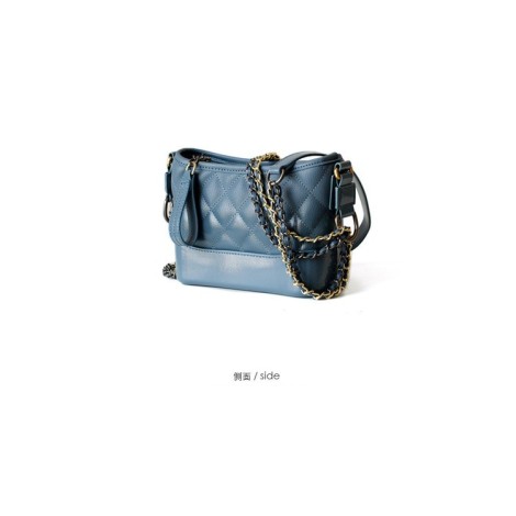 Eldora Genuine Cow Leather Shoulder Bag Blue 77118 