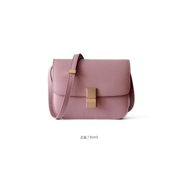 Eldora Genuine Cow Leather Shoulder Bag  Pink 77119