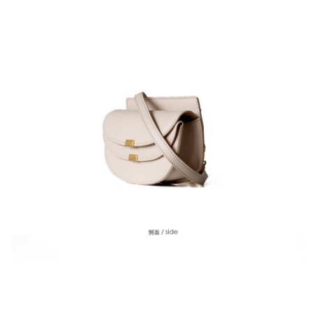  Eldora Genuine Cow Leather Shoulder Bag Apricot 77125