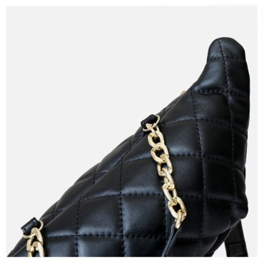 Eldora Genuine Cow Leather Crossbody Bag Black 77126