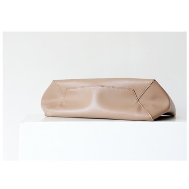 Eldora Genuine Cow Leather Shoulder Bag Apricot 77128
