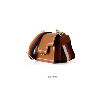  Eldora Genuine Cow Leather Shoulder Bag Brown 77148