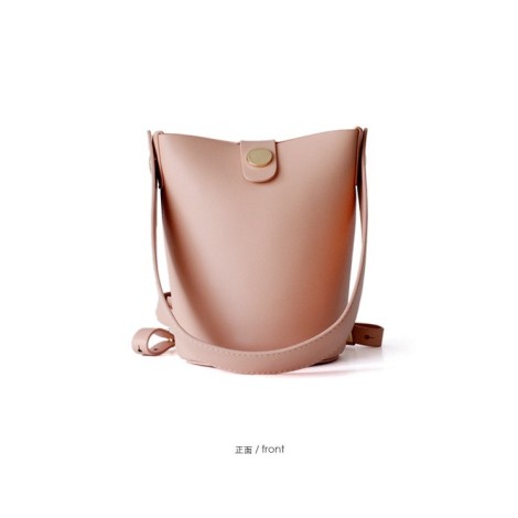 Eldora Genuine Cow Leather Bucket Bag  Pink 77154