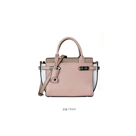 Eldora Genuine Cow Leather Shoulder Bag Pink 77165