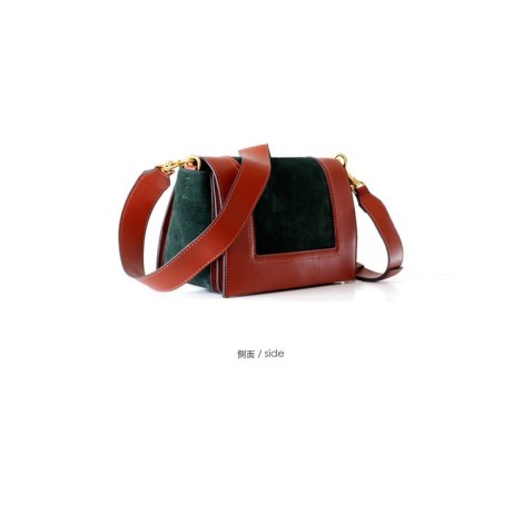 Eldora Genuine Cow Leather Shoulder Bag Red 77173