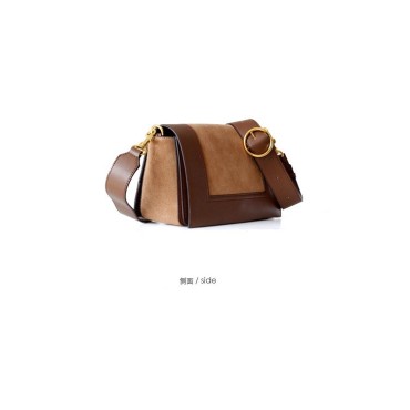 Eldora Genuine Cow Leather Shoulder Bag Khaki 77173