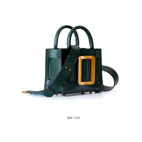 Eldora Genuine Cow Leather Shoulder Bag Green 77176