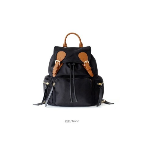 Eldora Genuine nylon Backpack Bag Black 77179