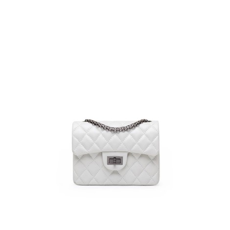 Eldora Genuine lambskin Leather Shoulder Bag White 77184