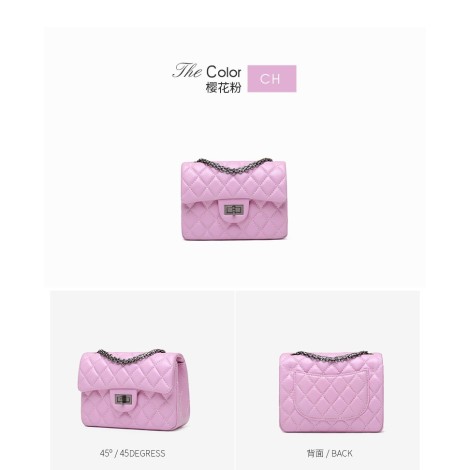Eldora Genuine lambskin Leather Shoulder Bag Pink 77184
