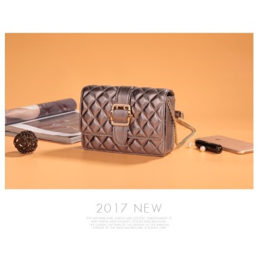 Eldora Genuine lambskin Leather Shoulder Bag Silver 77185