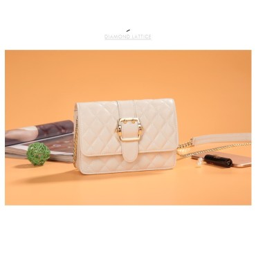 Eldora Genuine lambskin Leather Shoulder Bag White  77185