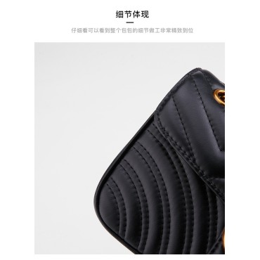Eldora Genuine Cow Leather Shoulder Bag Black 77190