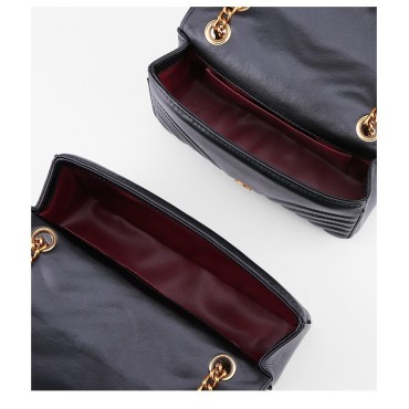 Eldora Genuine Cow Leather Top Handle Bag  Dark Red 77189 