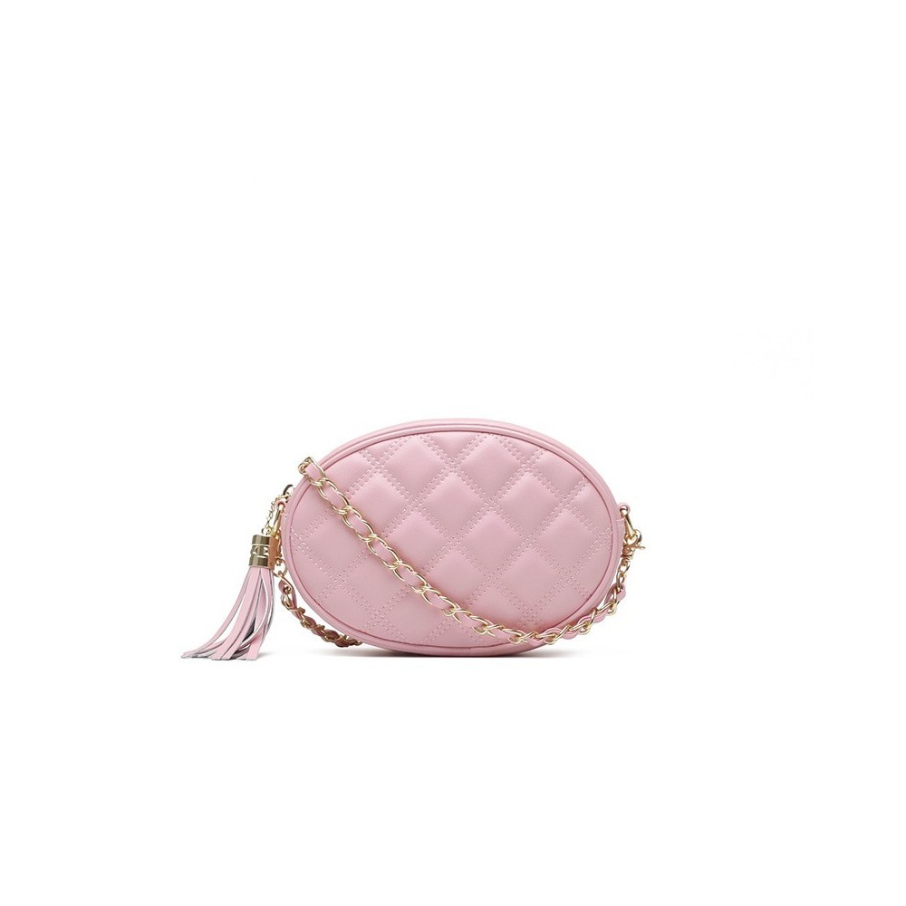 Eldora Genuine Cow Leather Shoulder Bag Pink 77238