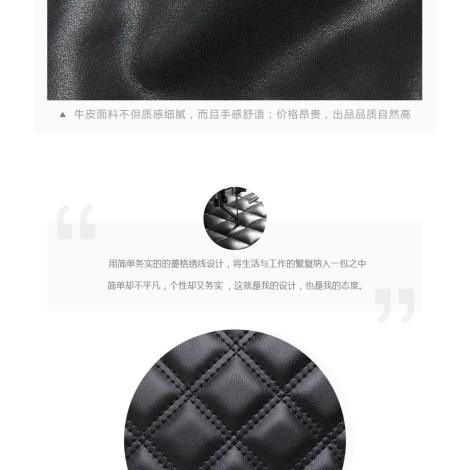 Eldora Genuine Cow Leather Shoulder Bag Black 77238