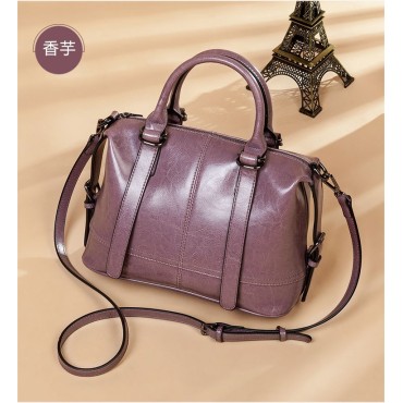 Eldora Genuine Cow Leather Shoulder Bag Pink 77247