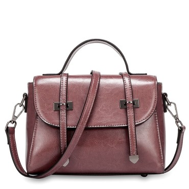 Eldora Genuine Cow Leather Shoulder Bag Pink 77249