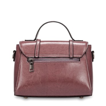 Eldora Genuine Cow Leather Shoulder Bag  Brow Pink  77249