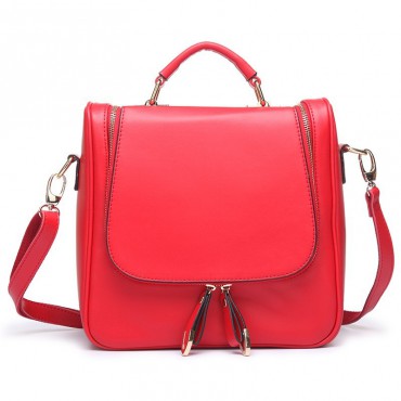 Solange Genuine Leather Backpack Bag Red 75118