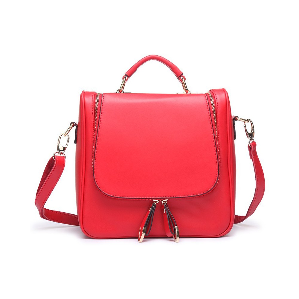 Solange Genuine Leather Backpack Bag Red 75118