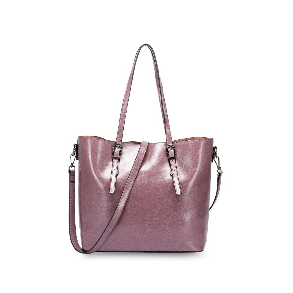 Eldora Genuine Cow Leather Shoulder Bag Pink 77257