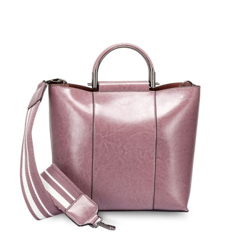 Eldora Genuine Cow Leather Shoulder Bag Pink 77258