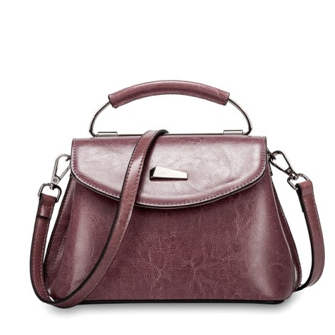 Eldora Genuine Cow Leather Shoulder Bag Pink 77259