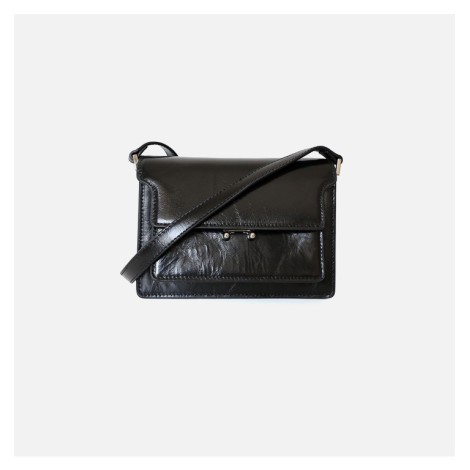Eldora Genuine Leather Shoulder Bag Black 77261