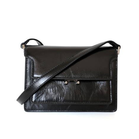 Eldora Genuine Leather Shoulder Bag Black 77261