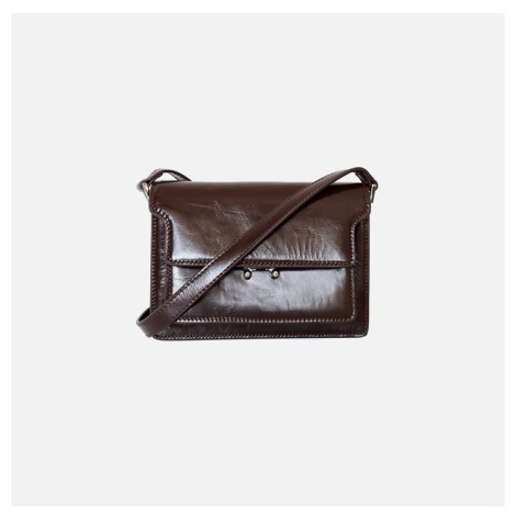 Eldora Genuine Leather Shoulder Bag Dark Red 77261