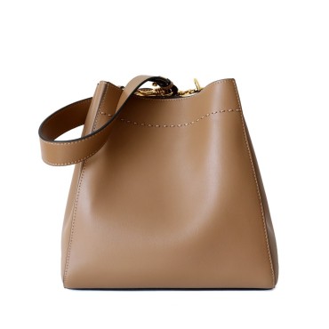 Eldora Genuine Leather Shoulder Bag Khaki 77263