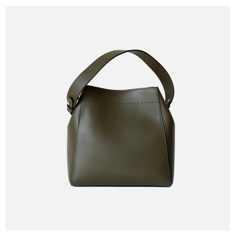 Eldora Genuine Leather Shoulder Bag Dark Green 77263