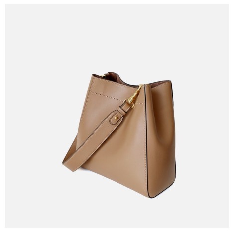 Eldora Genuine Leather Shoulder Bag Khaki 77263