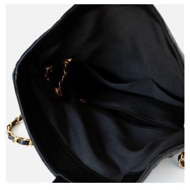 Eldora Genuine Leather Shoulder Bag Black 77264