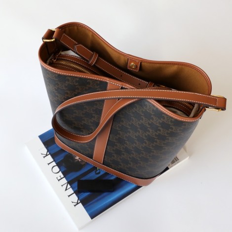 Eldora Genuine Leather Tote Bag Brown 77265