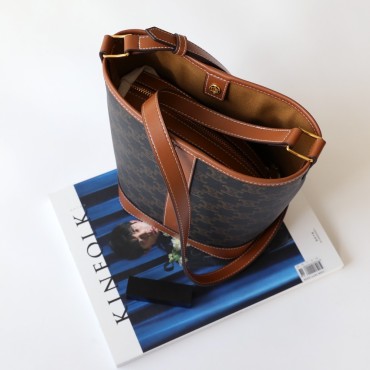 Eldora Genuine Leather Tote Bag Brown 77265